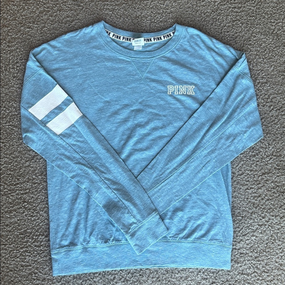 PINK light blue long sleeve top